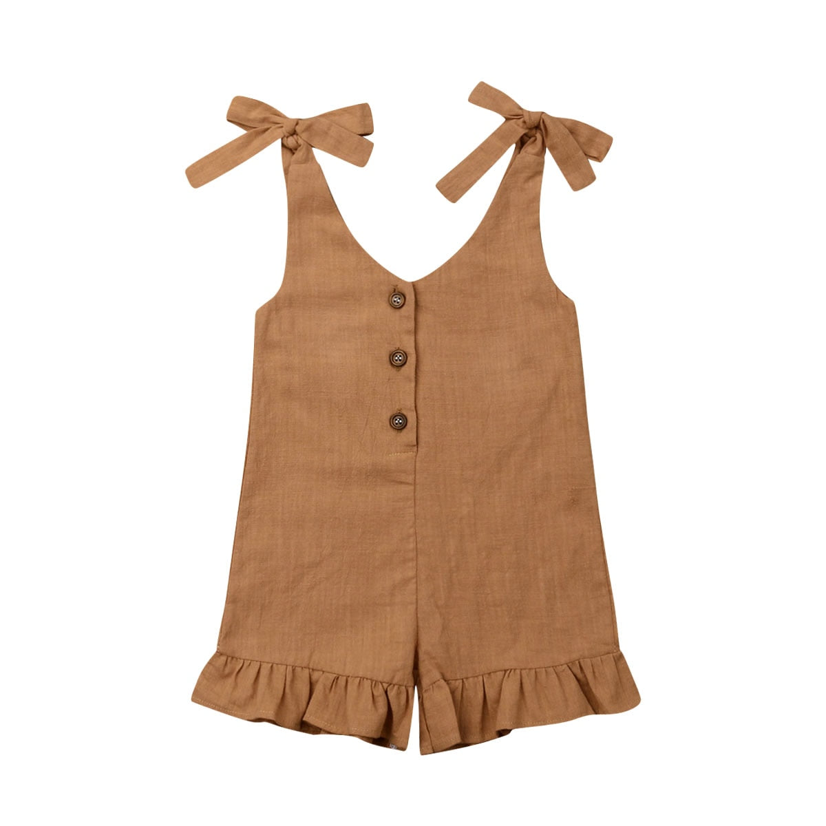 Cotton Linen Ruffle Romper - Eris’ Closet & Baby Essentials