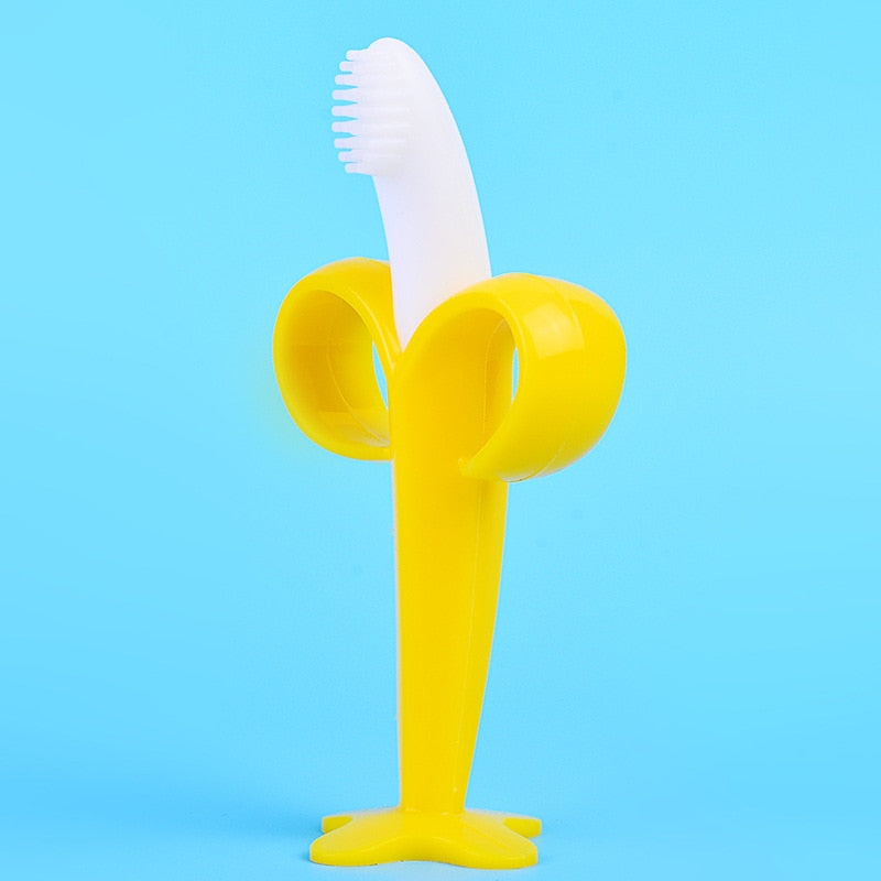 Silicone Banana Shape Training Toothbrush - Eris’ Closet & Baby Essentials