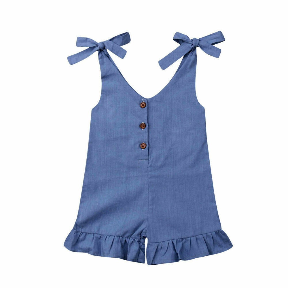 Cotton Linen Ruffle Romper - Eris’ Closet & Baby Essentials