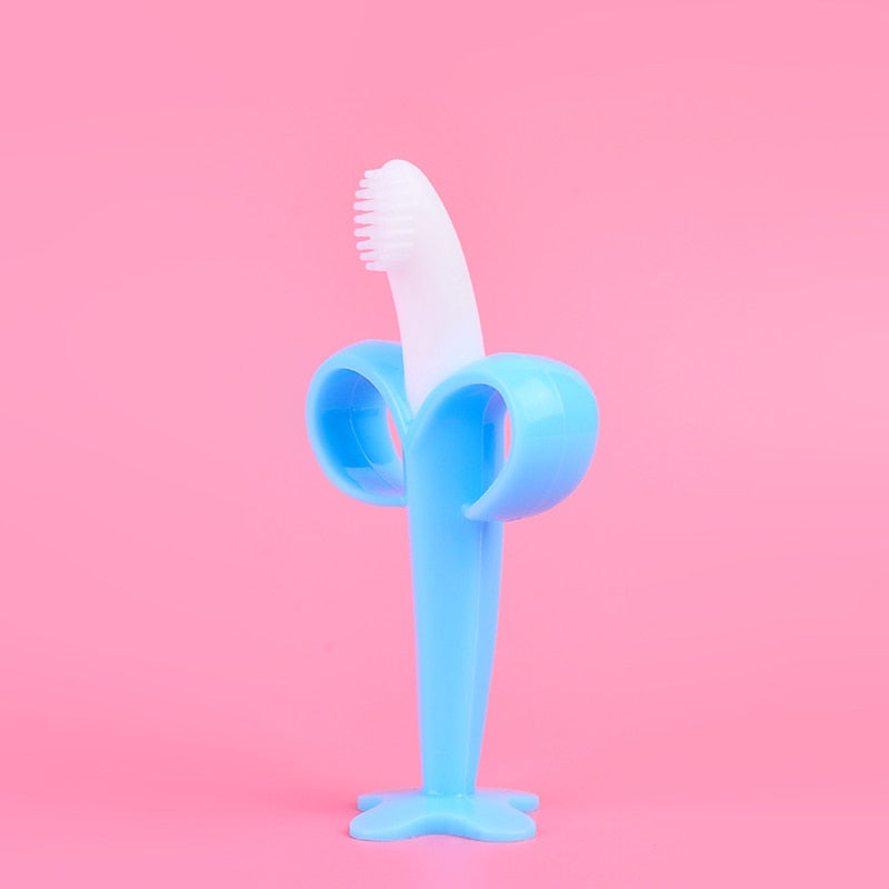 Silicone Banana Shape Training Toothbrush - Eris’ Closet & Baby Essentials