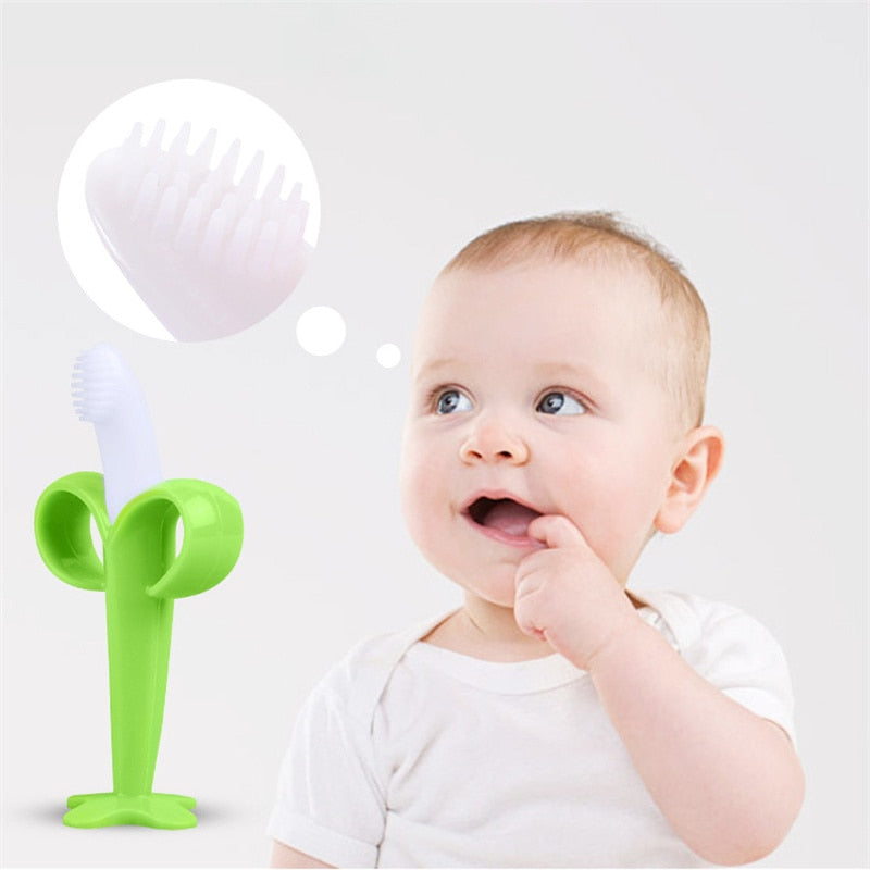 Silicone Banana Shape Training Toothbrush - Eris’ Closet & Baby Essentials