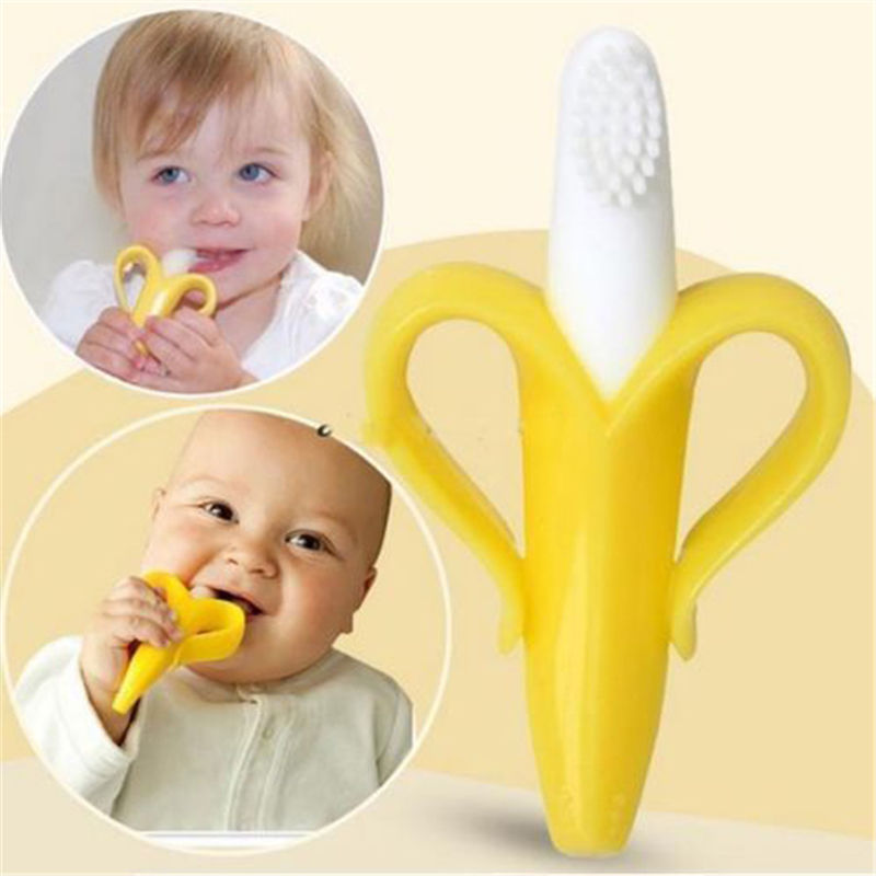 Silicone Banana Shape Training Toothbrush - Eris’ Closet & Baby Essentials