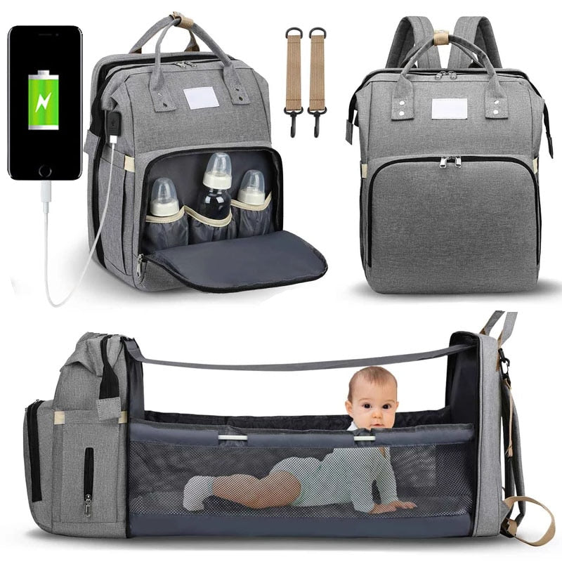 Portable Crib Nappy Backpack - Eris’ Closet & Baby Essentials